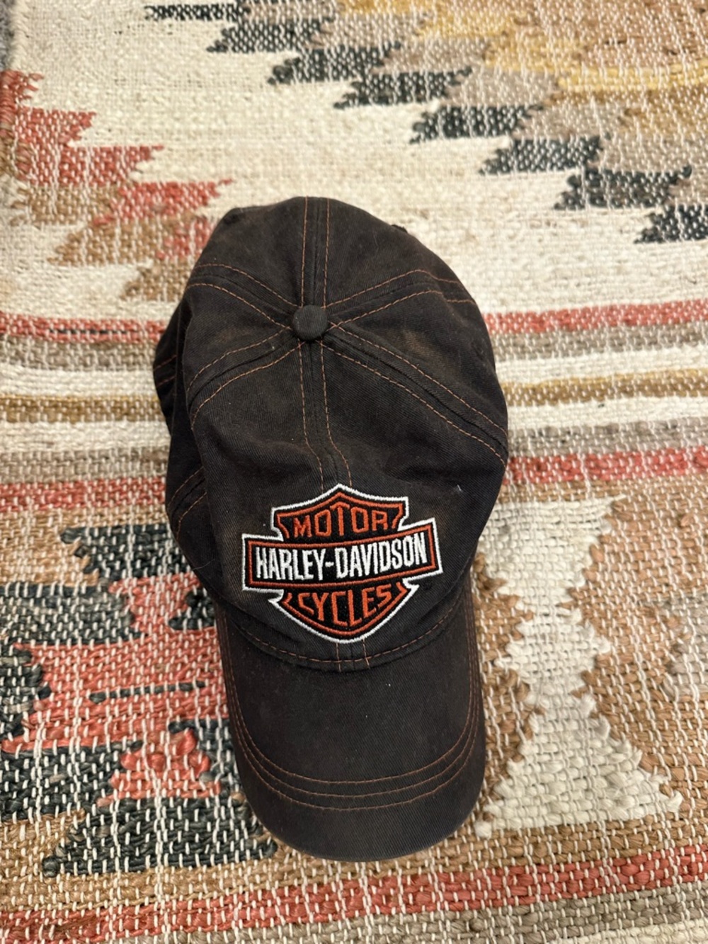 Harley-Davidson Black Cap with Orange and White Logo